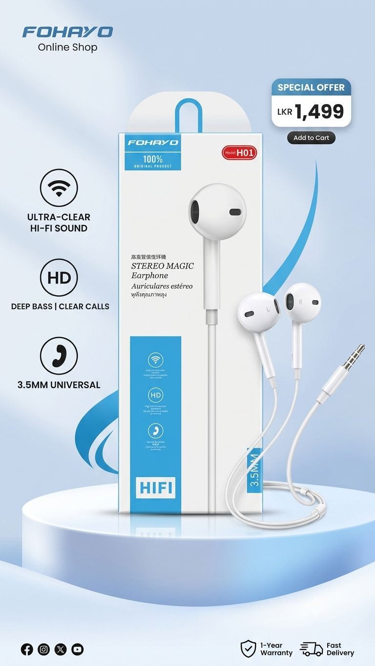 Stereo magic earphone